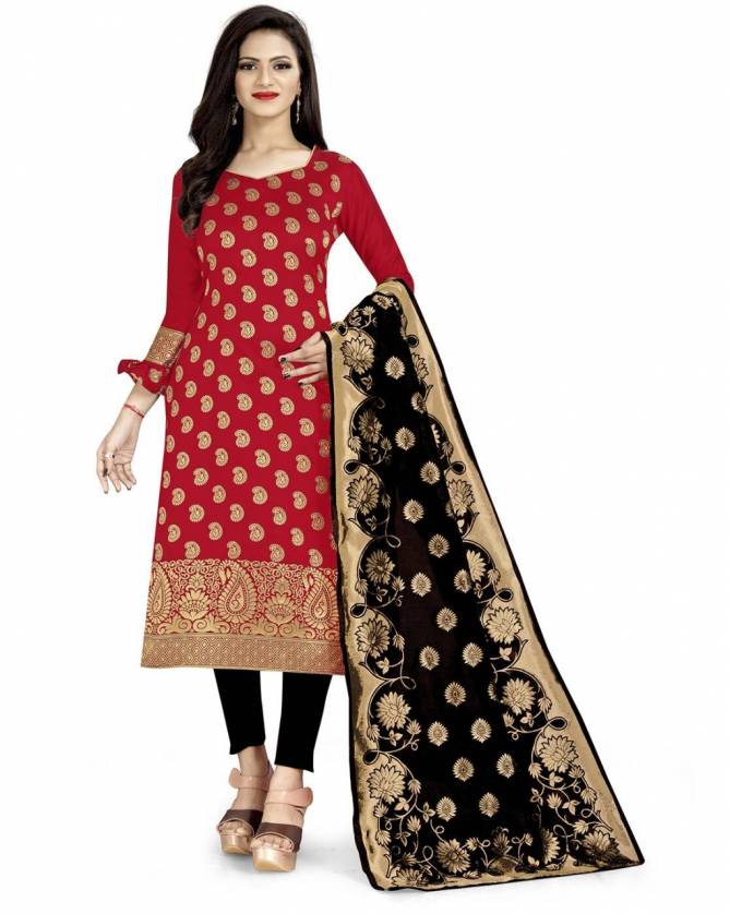 Banarasi Daman Suits Fesive Wear Banarasi Silk Printed Dress Material Collection